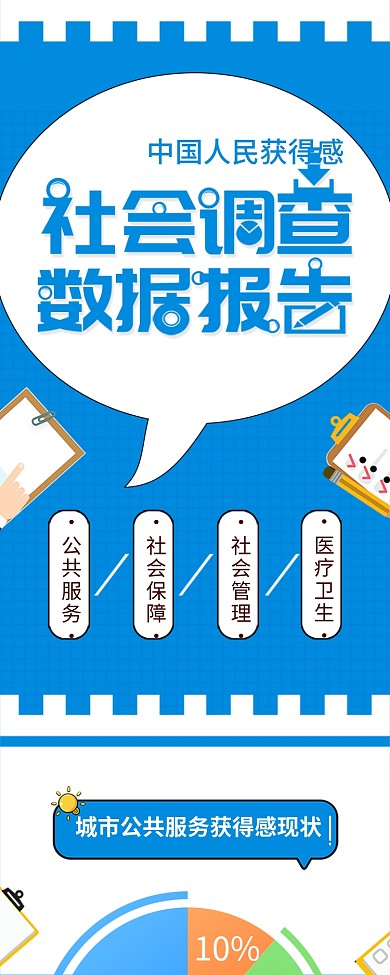 社会调查数据报告图表数据分析信息长图