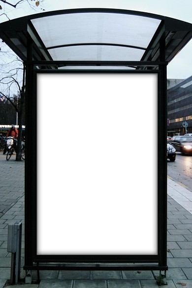 户外灯箱海报样机