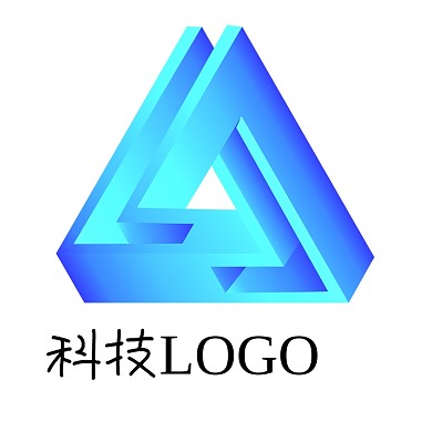蓝色立体科技LOGO