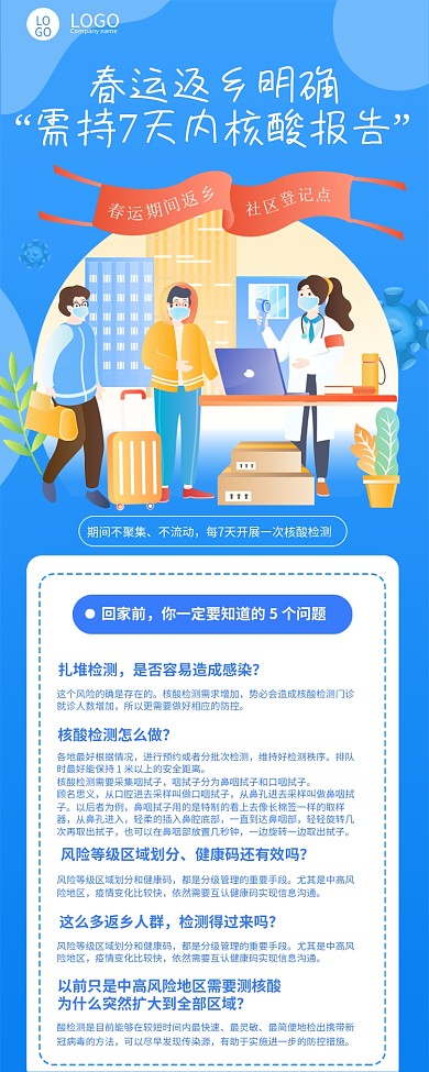 返乡需要持7日内核酸检测解释信息长图