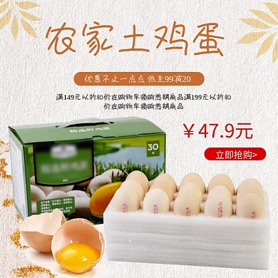 农家土鸡蛋食品主图