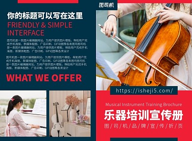 乐器培训辅导宣传广告印刷二折页