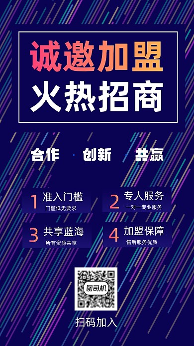 加盟招商宣传手机海报