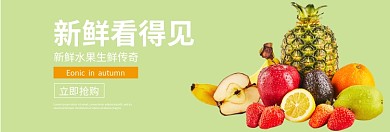新鲜水果生鲜淘宝banner