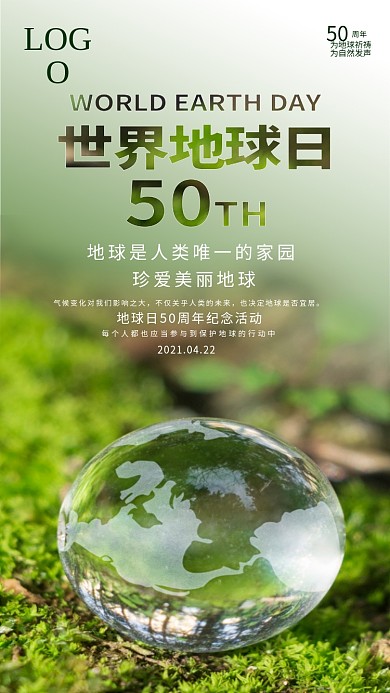 摄影类世界地球日海报
