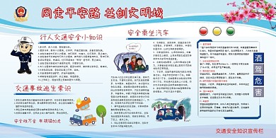 交通安全知识教育宣传栏展板
