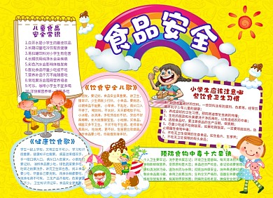 食品安全小报手抄报