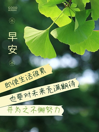 小清新正能量鼓励心语日签朋友圈早安海报
