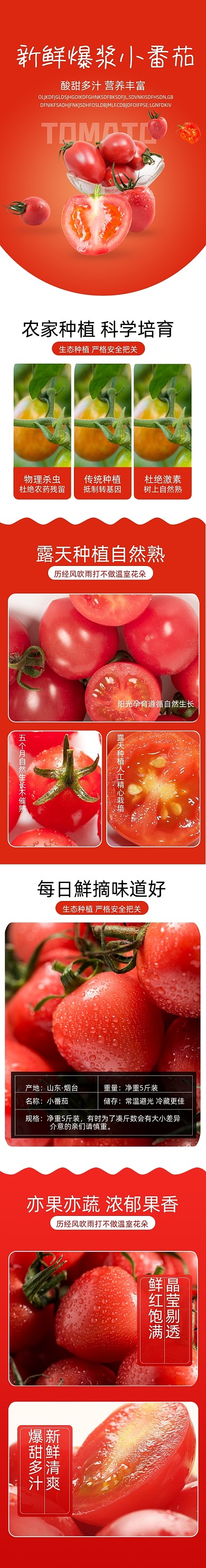 生鲜蔬菜番茄西红柿详情页