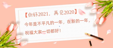 粉色文艺小清新你好2021首图