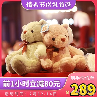 情人节送礼毛绒玩具熊主图直通车