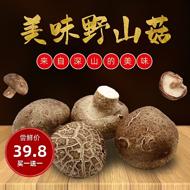 农产品山菇主图直通车