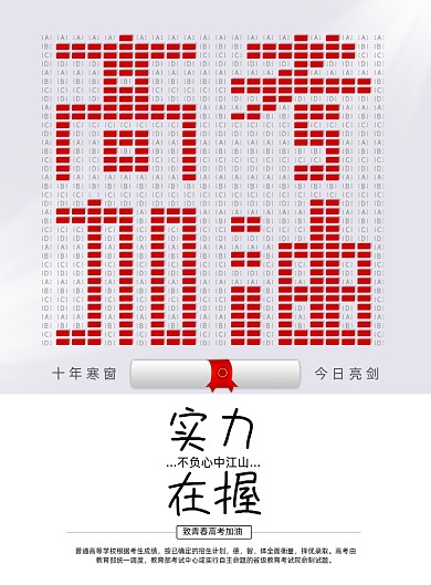 高考加油简约励志海报