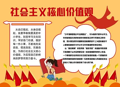 社会主义核心价值观手绘小报手抄报