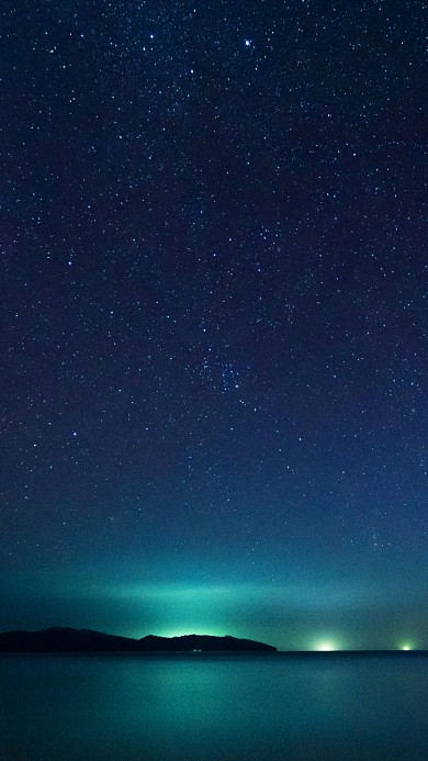 浪漫星空极光手机壁纸