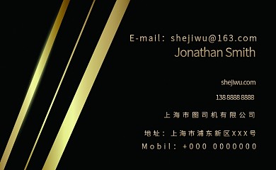 高档烫金质感广告金融公司名片