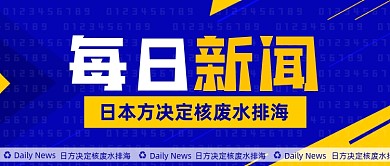 新闻热点蓝色简约公众号首图