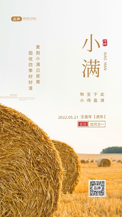 小满节气二十四节气摄影图海报