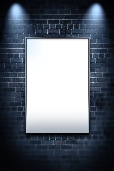 户外墙体海报贴图样机