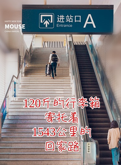 简约创意回家过年海报