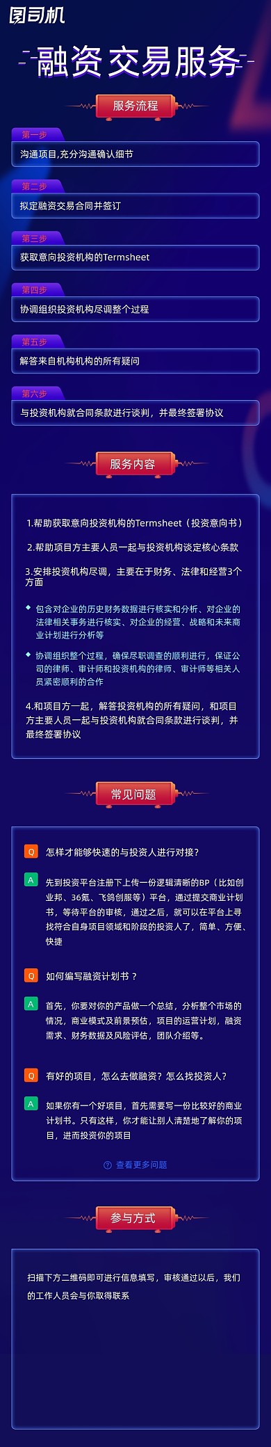 暗色系融资交易移动页面设计文章长图