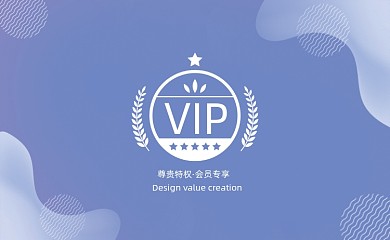 蓝色简约流体美容院会员卡VIP卡