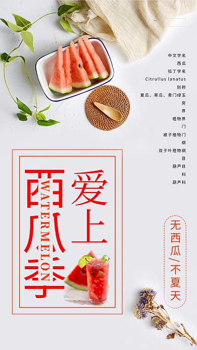 西瓜水果海报设计