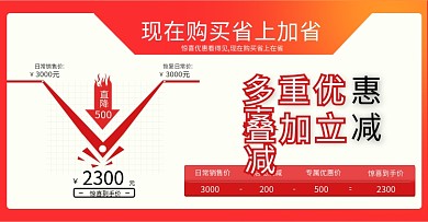 电商价格优惠直降通用曲线海报图