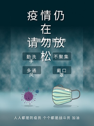 疫情防控抗击疫情新冠肺炎病毒防疫宣传海报