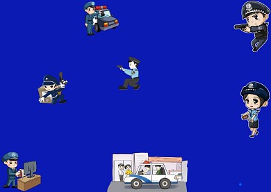 卡通中国警察手抄报版面设计