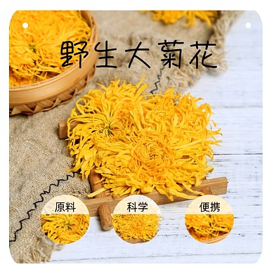 菊花泡茶养生保健淘宝主图直通车模板