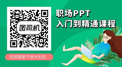 绿色卡通职场PPT干货扫描二维码