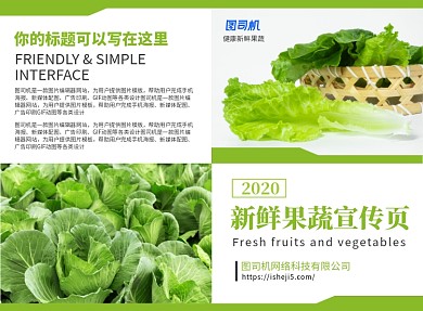 新鲜果蔬宣传广告印刷二折页