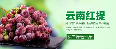 云南红提葡萄促销新媒体配图