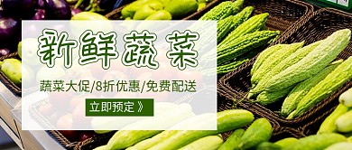 新鲜蔬菜促销配送新媒体配图