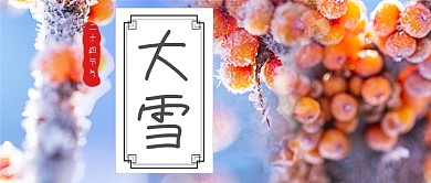 简约图文大雪节气公众号首图
