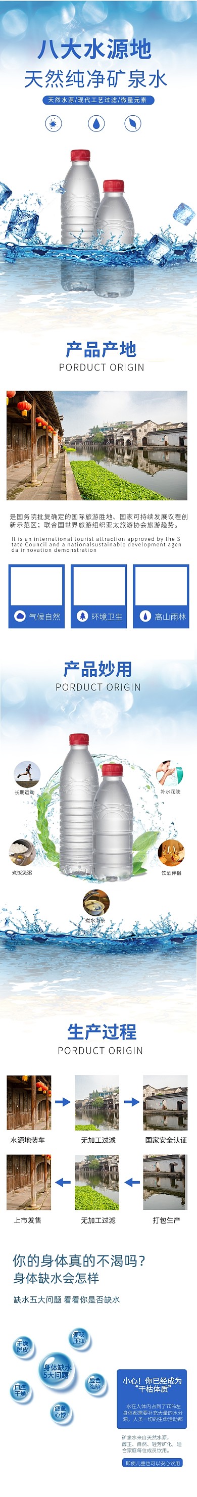2020矿泉水饮用水日用洗护详情页