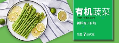 有机生鲜蔬菜电商全屏海报