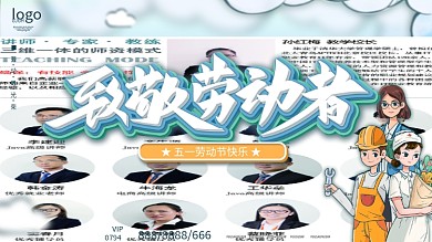 原创插画致敬劳动者五一劳动节展板喷绘