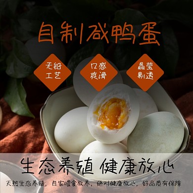 咸鸭蛋食品淘宝主图直通车模板