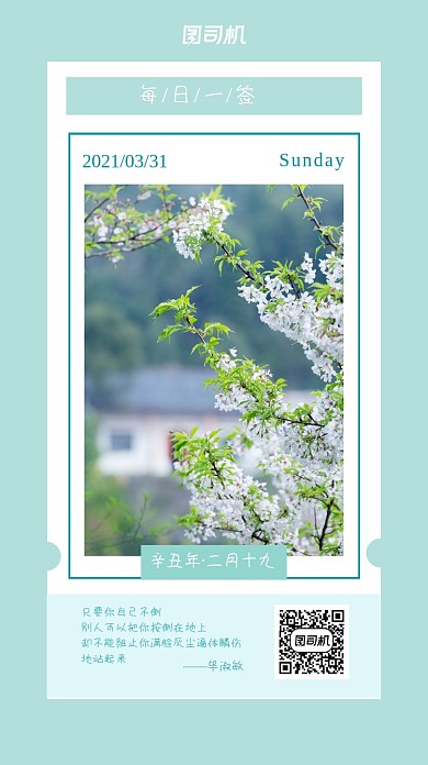 日签名人名言手机海报