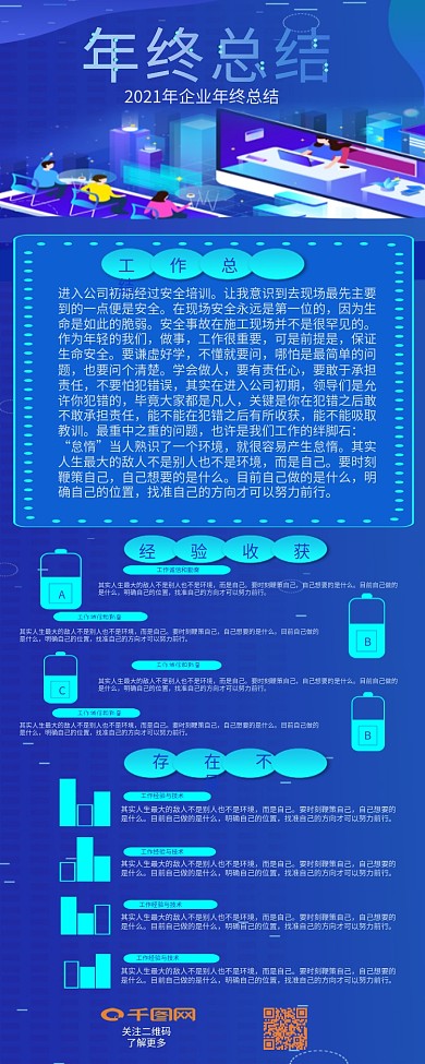 企业年终总结报告信息长图