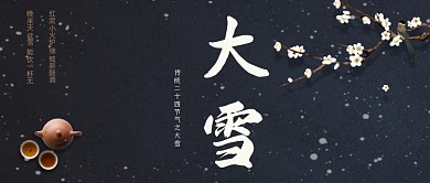 大雪节气传统节气梅花公众号首图
