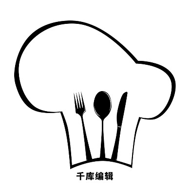矢量图刀叉勺子厨师帽logo