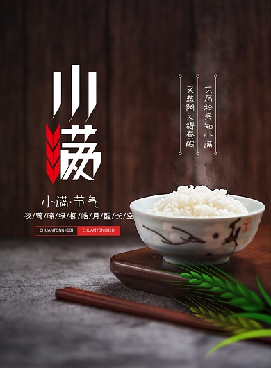 简约大气传统节日小满海报