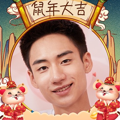 红色喜庆节日过年头像头像淘宝直通车图片