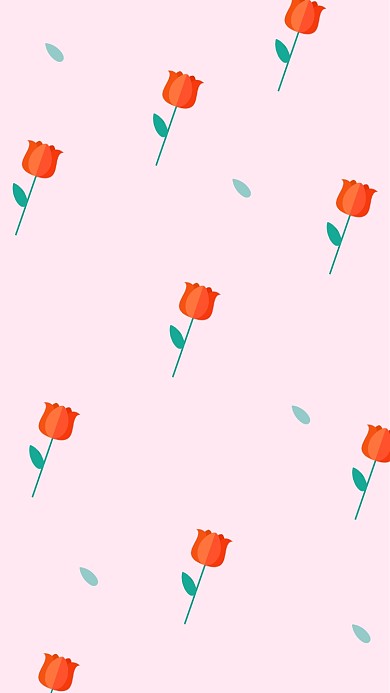 花朵插画手机海报壁纸