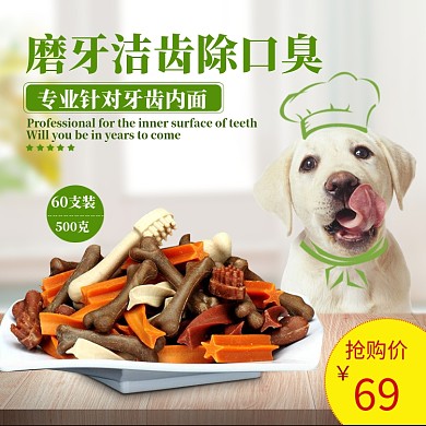 促销风格宠物狗猫零食狗粮猫粮主图