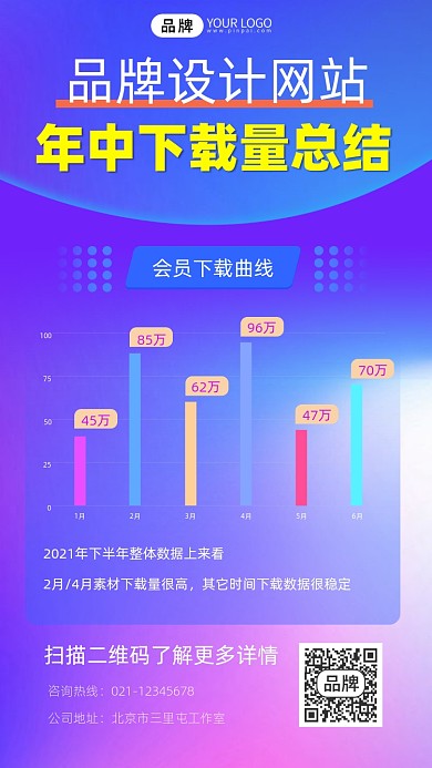 下载量树状图宣传摄影图海报