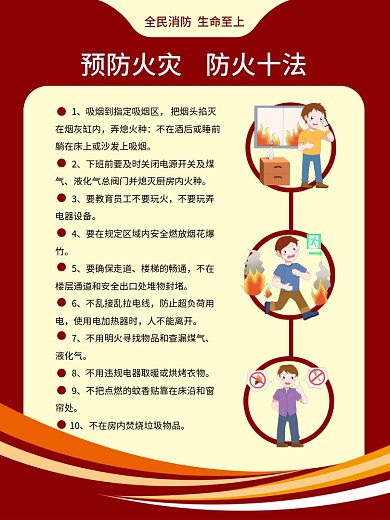 消防安全防火意识宣传海报